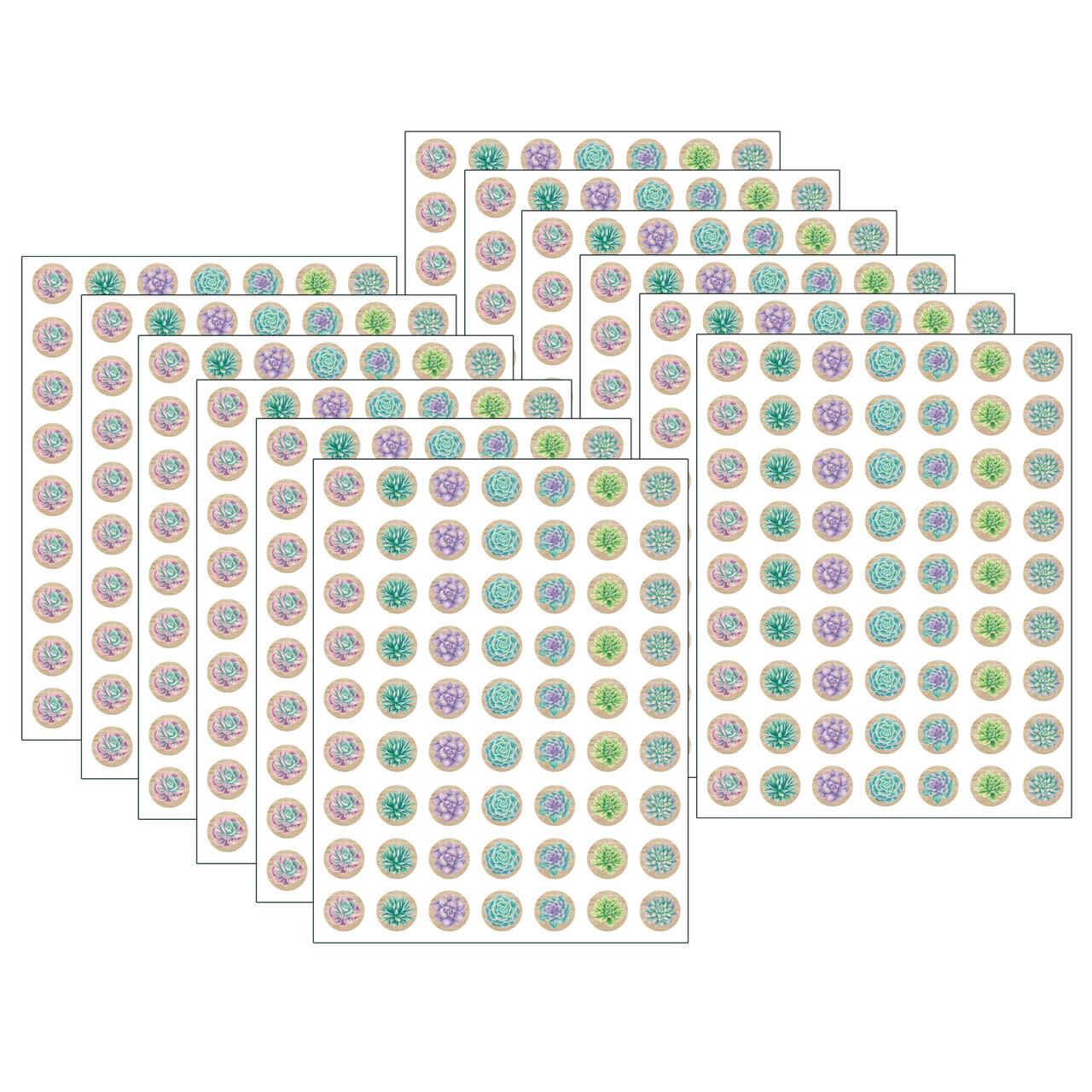 Teacher Created Resources Rustic Bloom Mini Stickers, 378 per Pack, 12 Packs